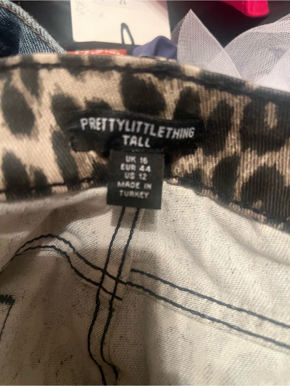 PrettyLittleThing Tall Leopard Print Cargo Pants - Brown/Black